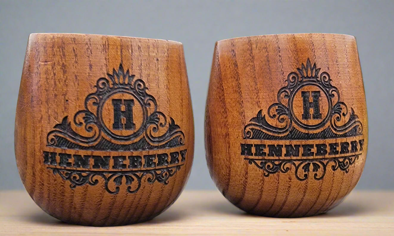 Wooden Bourbon Tumbler- Custom Engraved Bourbon Tumbler