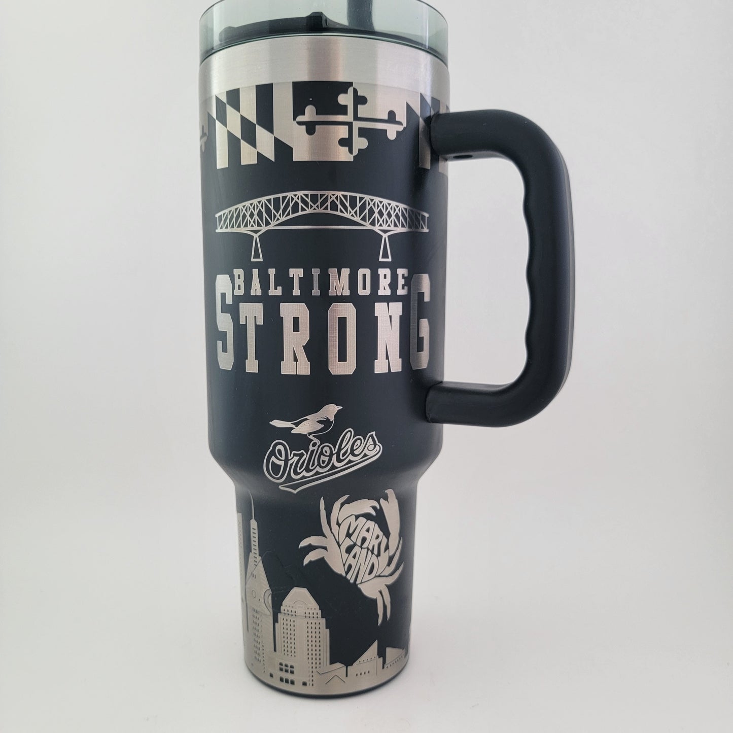 Baltimore 40 oz. Tumbler SVG File- Baltimore Strong SVG Digital File- Baltimore Maryland- Francis Scott Key Bridge SVG File