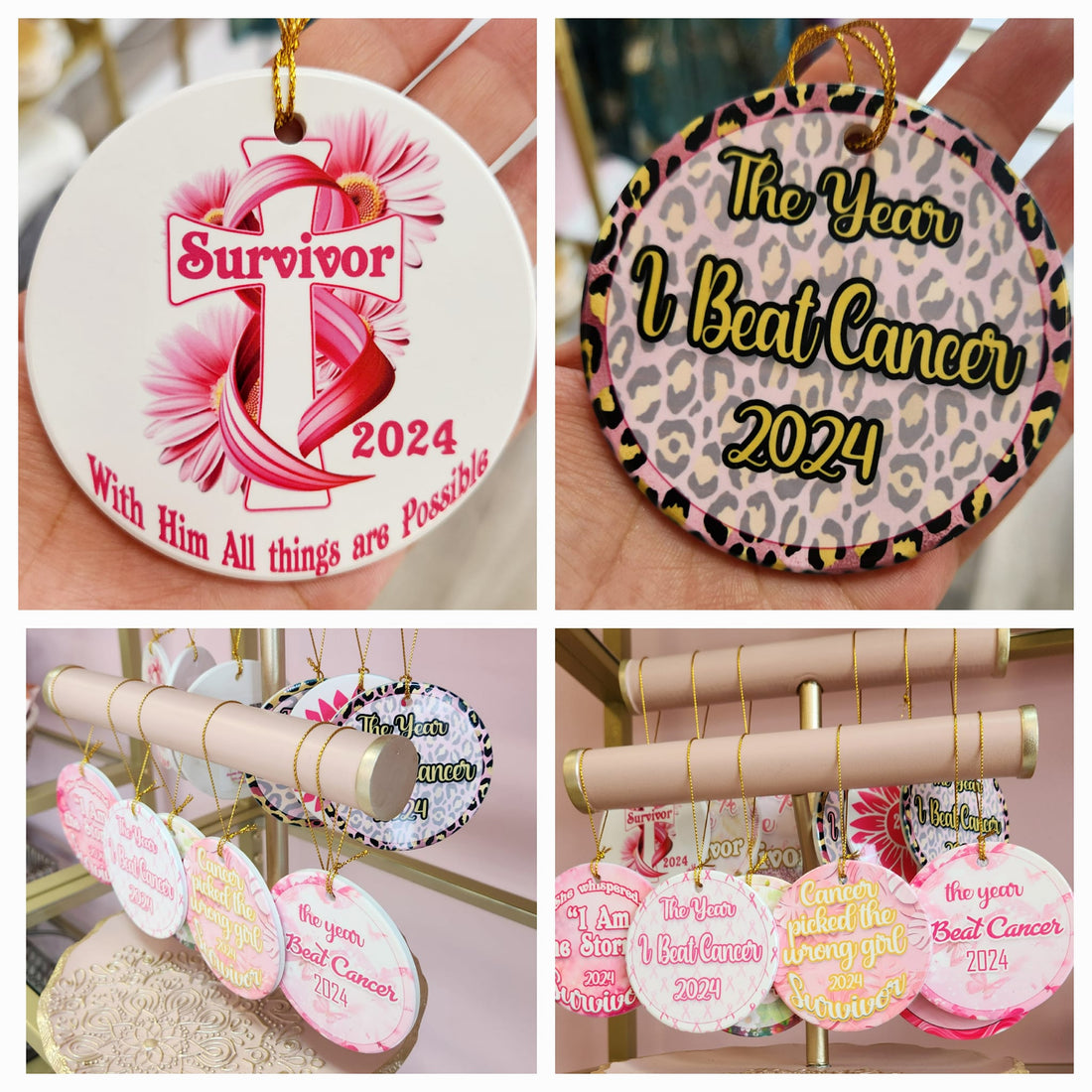  Breast Cancer Survivor ornaments to honor those who have fought and beat breast cancer.