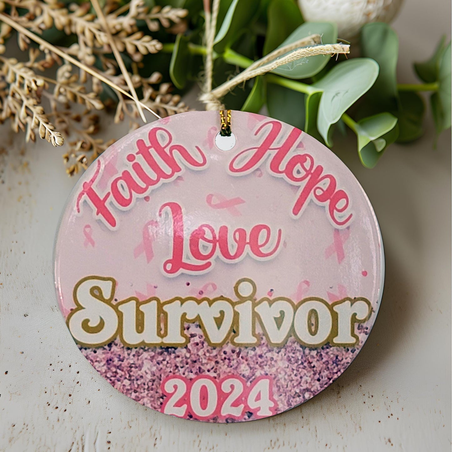 Breast Cancer Survivor Gift Ornaments- Cancer Survivor Gift Ornament- I survived Cancer Gift- I survived Cancer Patient Gift- Cancer Warrior