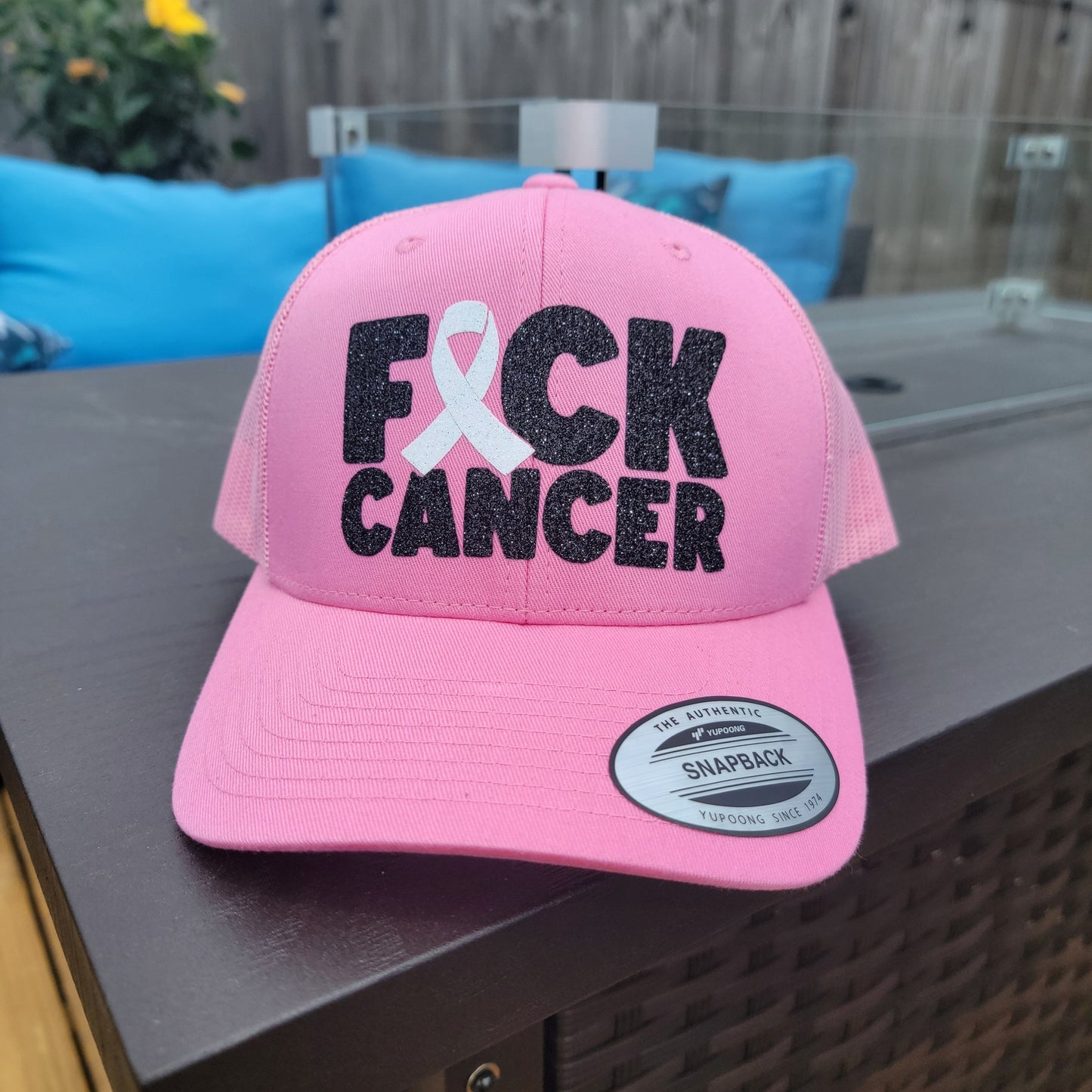 Breast Cancer Pink Trucker Hat- Fuck Cancer Pink Trucker Hat- Breast Cancer Awareness Pink Hat- Breast Cancer Awareness Gift