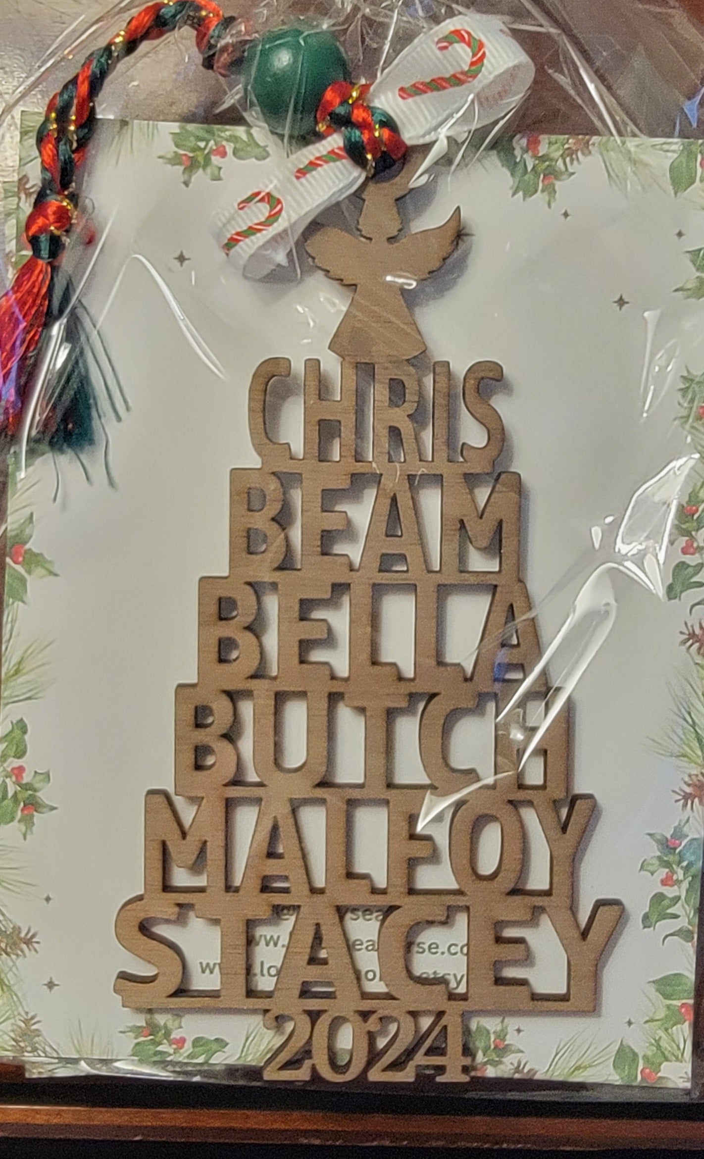 Personalized Christmas Tree Names Ornament