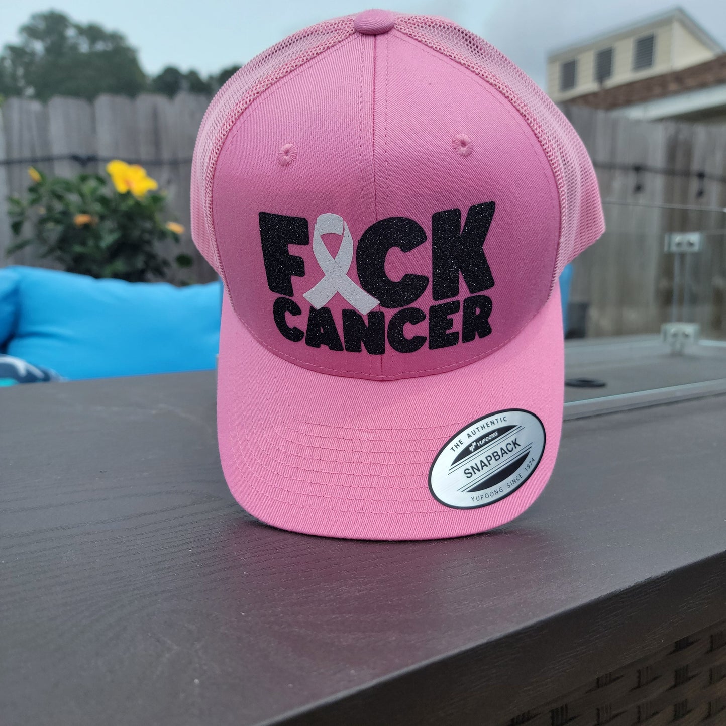 Breast Cancer Pink Trucker Hat- Fuck Cancer Pink Trucker Hat- Breast Cancer Awareness Pink Hat- Breast Cancer Awareness Gift