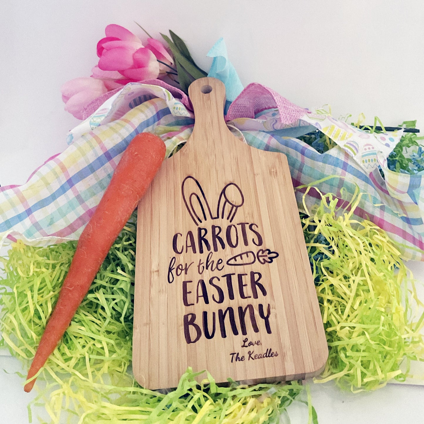 Carrots for the Easter Bunny Customized Serving Board- Easter Bunny Board