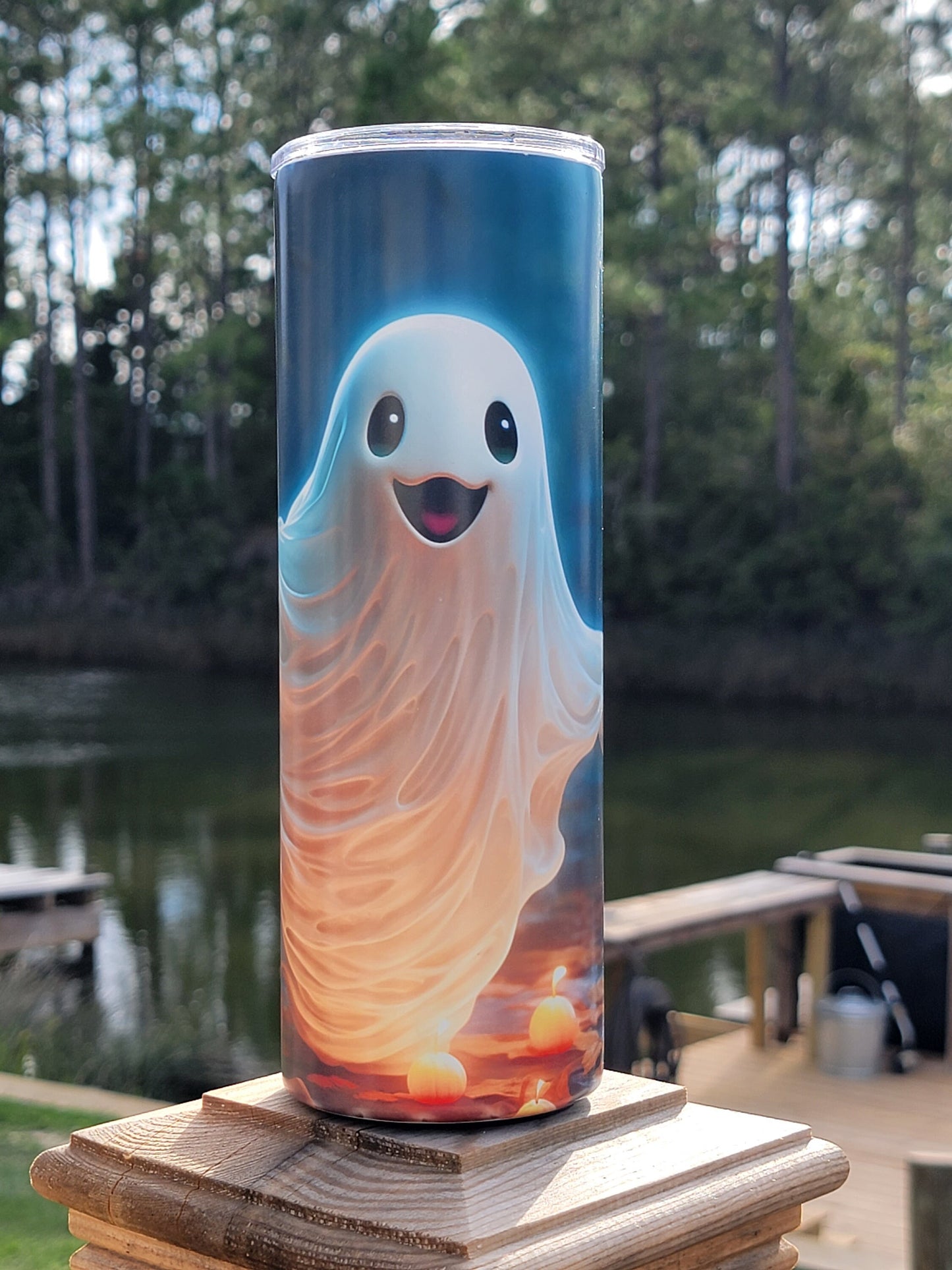 Cute Ghost 20oz. Tumbler Glow in the Dark