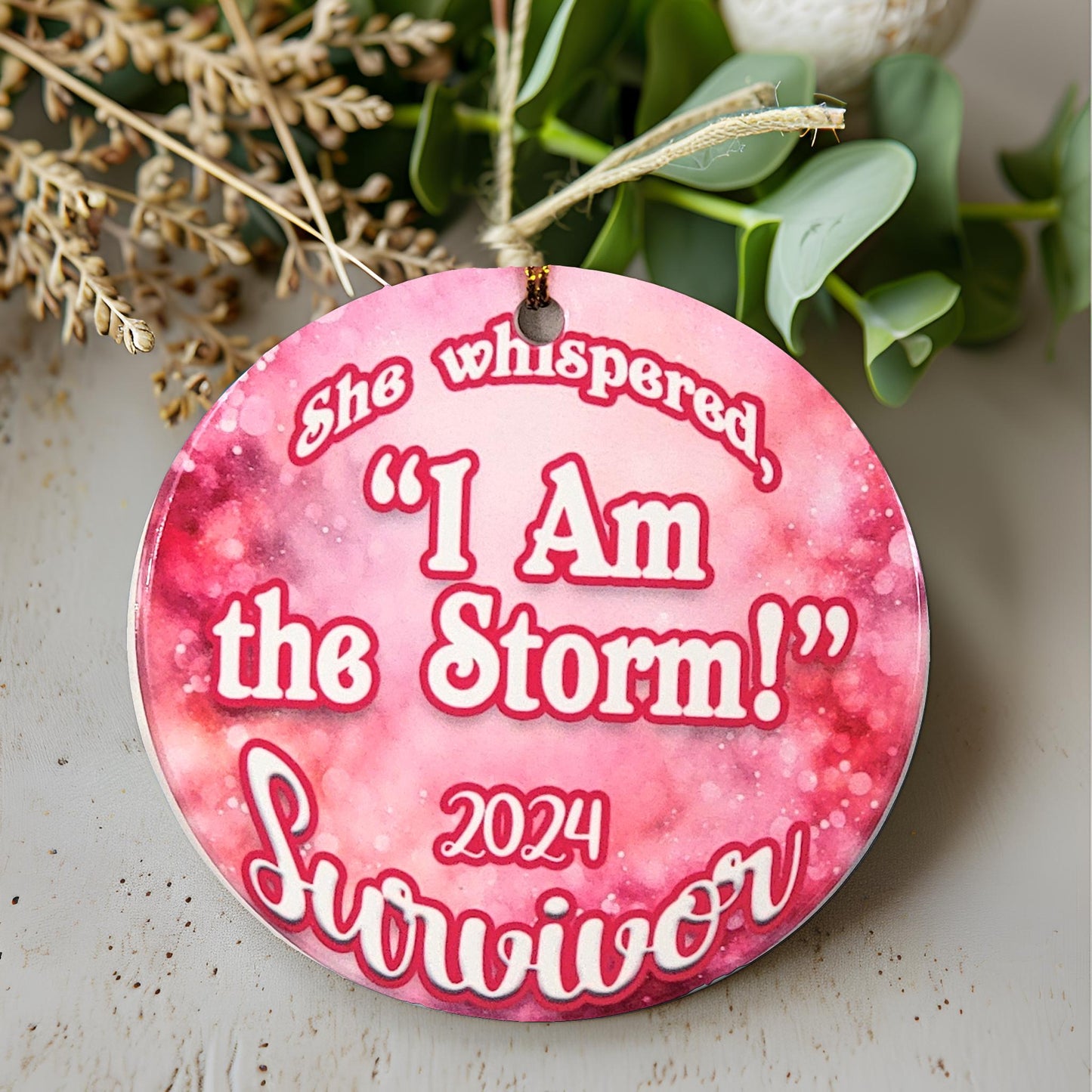 Breast Cancer Survivor Gift Ornaments- Cancer Survivor Gift Ornament- I survived Cancer Gift- I survived Cancer Patient Gift- Cancer Warrior