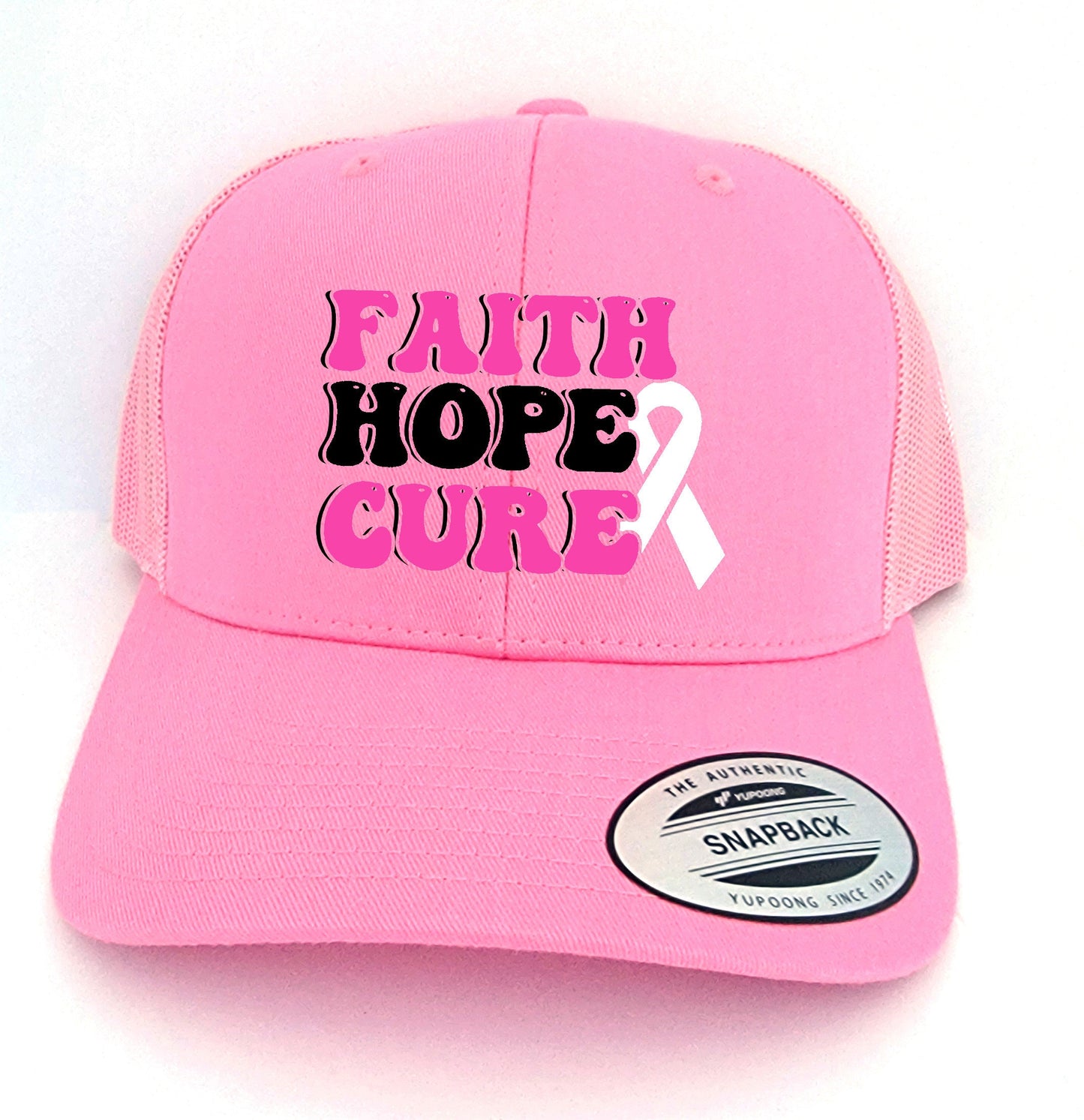 Breast Cancer Pink Trucker Hat- Cancer Pink Trucker Hat- Breast Cancer Awareness Pink Hat- Breast Cancer Awareness Gift