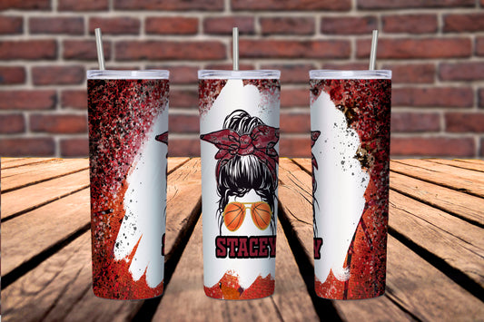 South Carolina Basketball Inspired Messy Bun 20 oz. Tumbler, South Carolina University Personalized Tumbler, Gamecock fan gift