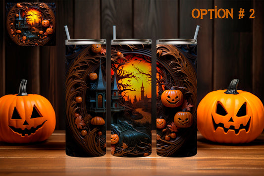 Haunted House Halloween Tumbler