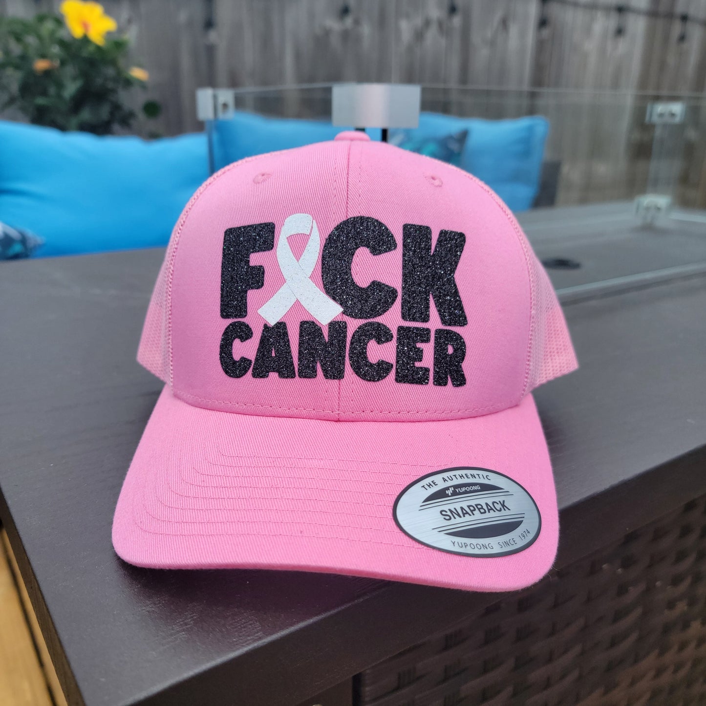 Breast Cancer Pink Trucker Hat- Fuck Cancer Pink Trucker Hat- Breast Cancer Awareness Pink Hat- Breast Cancer Awareness Gift