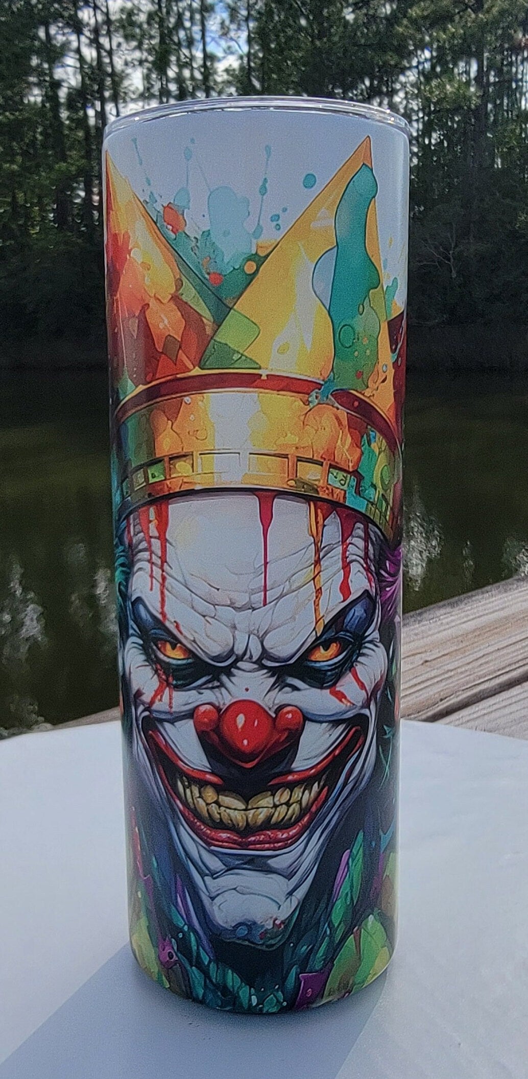 Creepy Clown/Joker 20oz. Tumbler Glow in the Dark