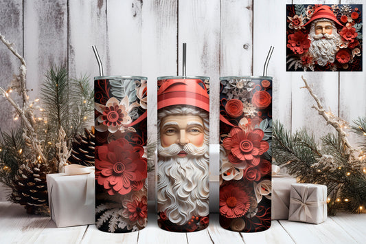 Santa Claus 3D Style Tumbler