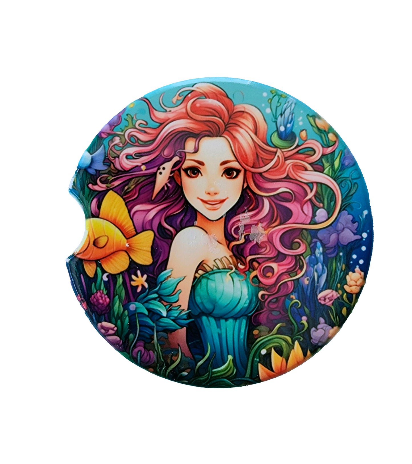 Mermaid Ceramic Car Coasters- Car Coaster Gifts