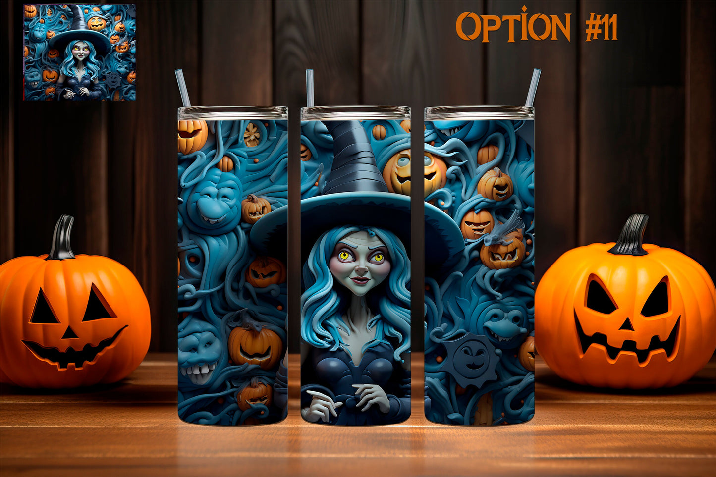 Spooky Witch Halloween Tumbler