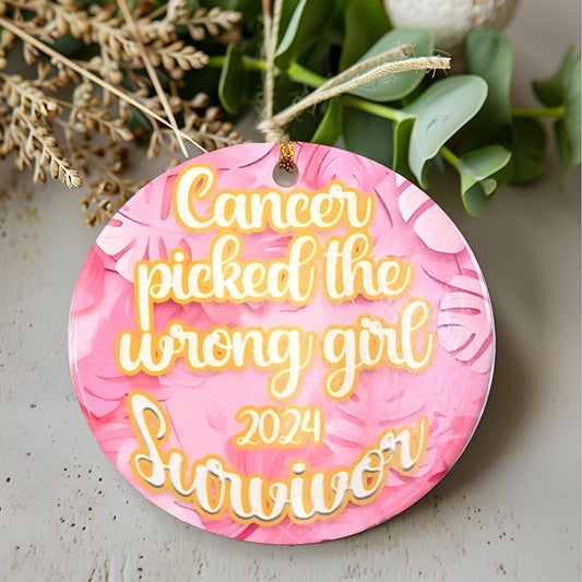 Breast Cancer Survivor Gift Ornaments- Cancer Survivor Gift Ornament- I survived Cancer Gift- I survived Cancer Patient Gift- Cancer Warrior