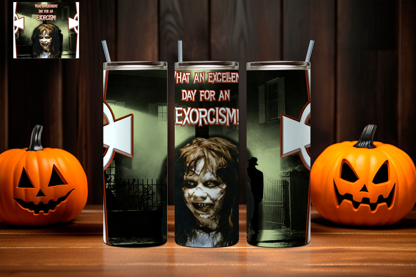 Exorcist Inspired 20oz. Tumbler Glow in the Dark