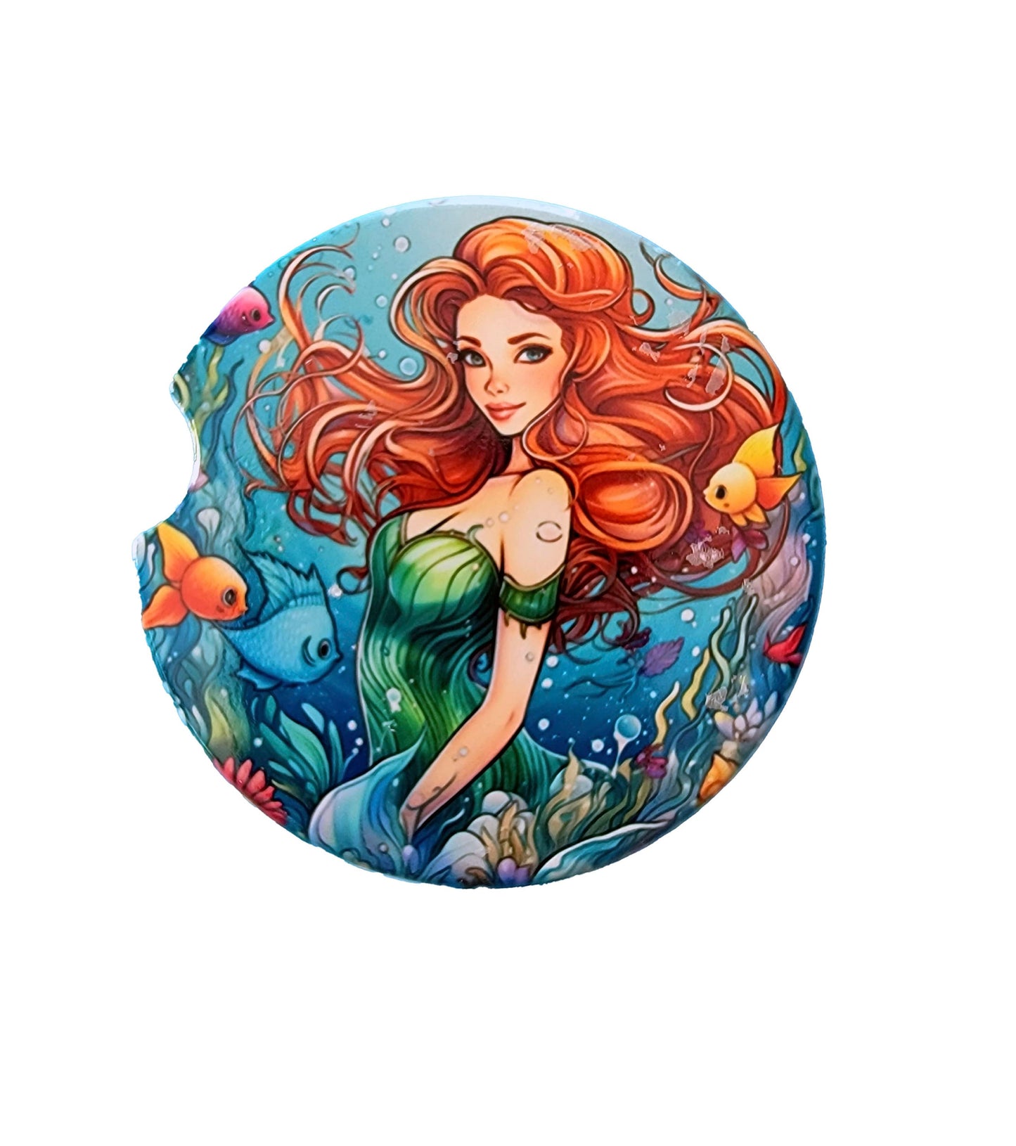 Mermaid Ceramic Car Coasters- Car Coaster Gifts