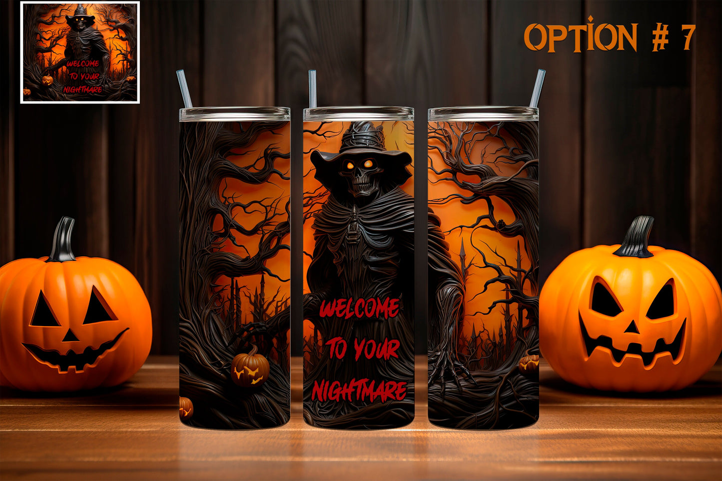 Scarecrow of Death Halloween Tumblers