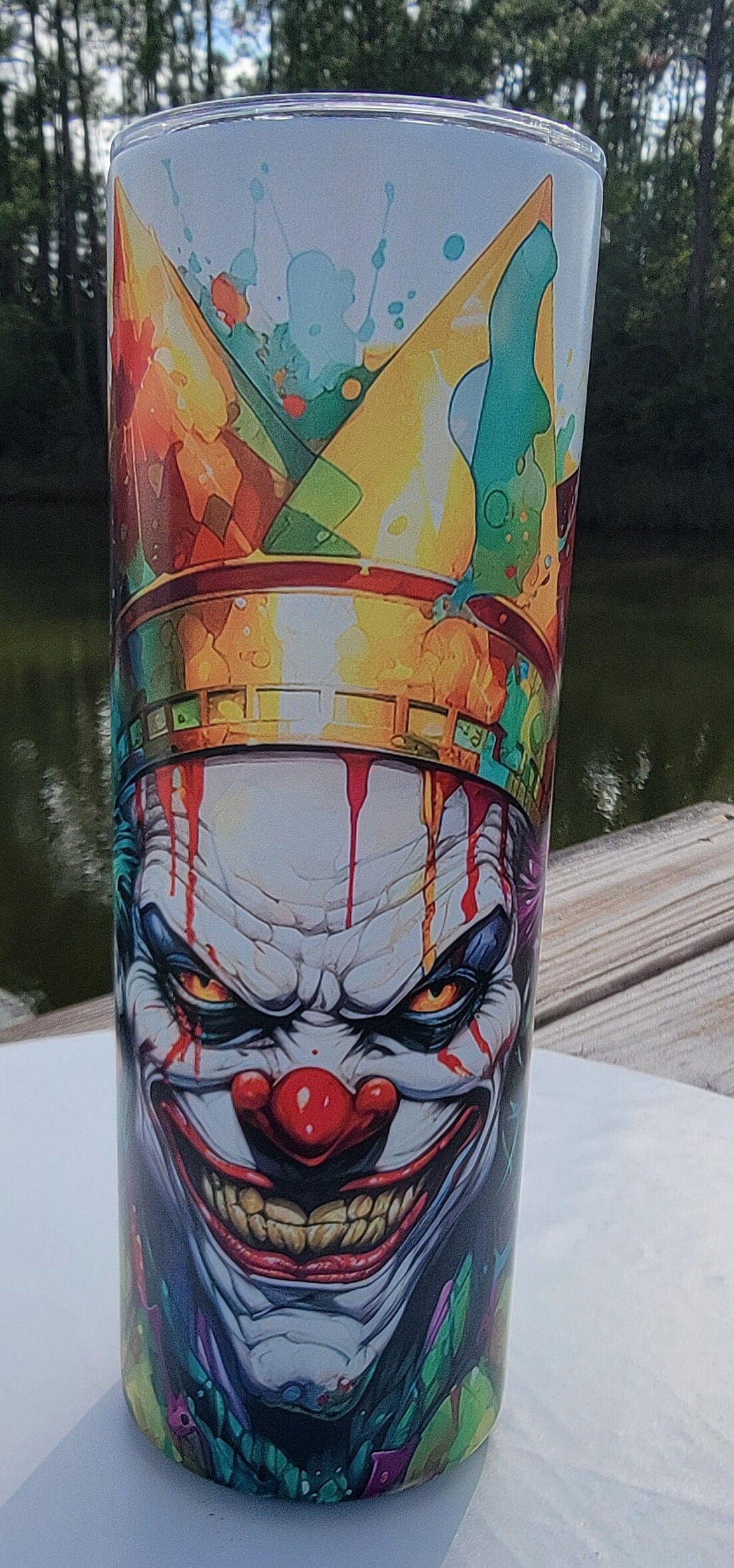 Creepy Clown/Joker 20oz. Tumbler Glow in the Dark