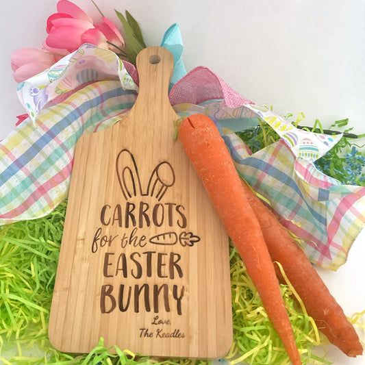 Carrots for the Easter Bunny Customized Serving Board- Easter Bunny Board