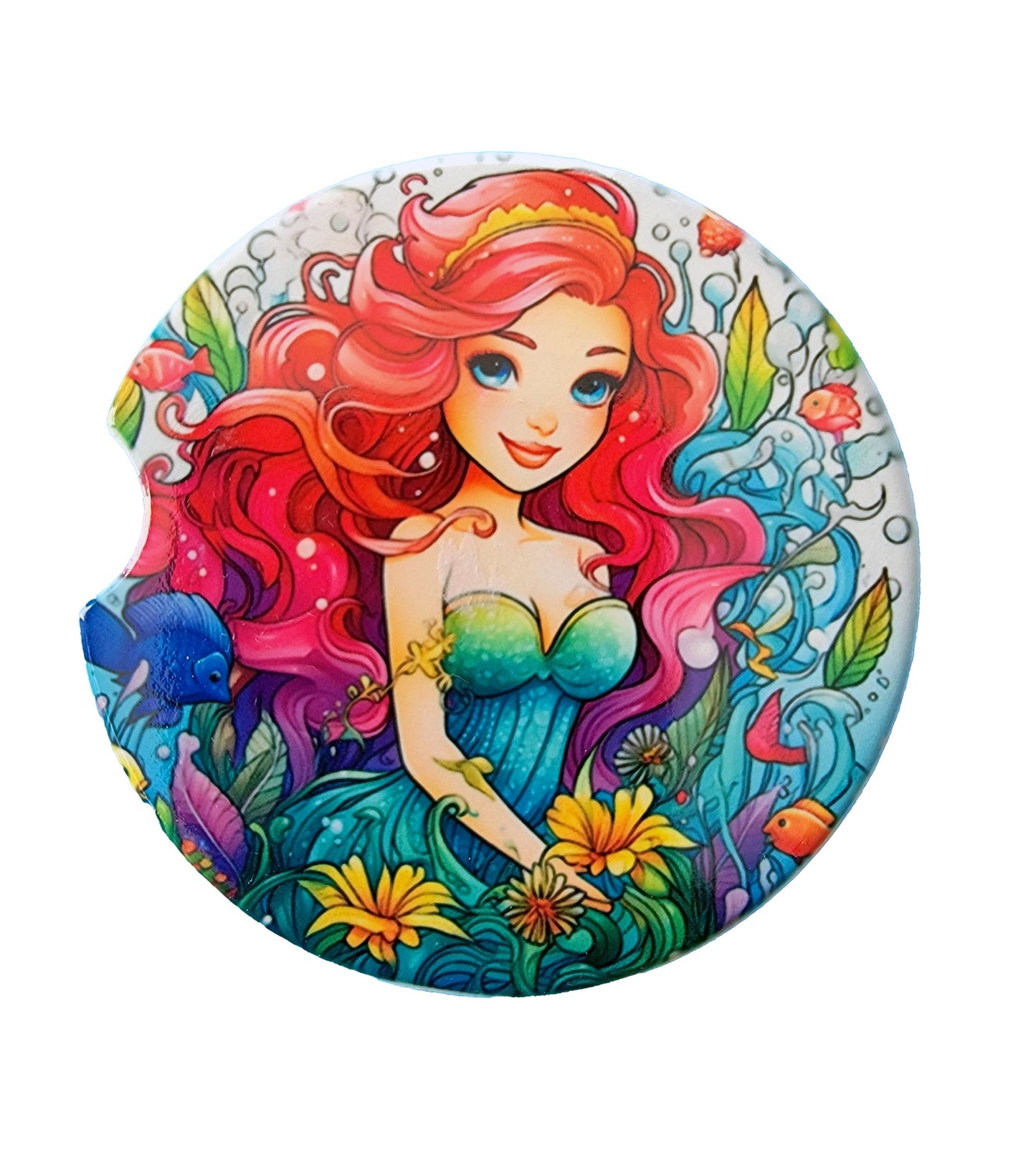 Mermaid Ceramic Car Coasters- Car Coaster Gifts