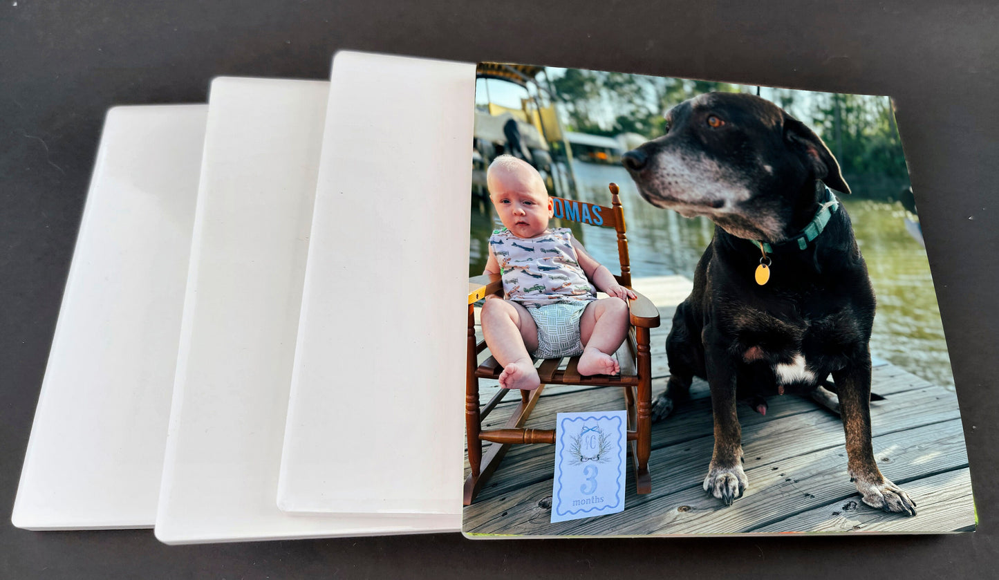 Custom Ceramic Photo Coasters - Personalized Photo Coasters - Unique Photo Coasters