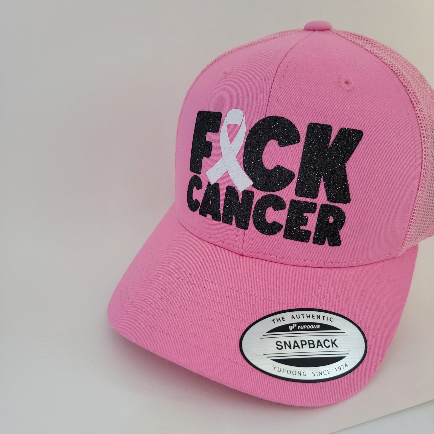 Breast Cancer Pink Trucker Hat- Fuck Cancer Pink Trucker Hat- Breast Cancer Awareness Pink Hat- Breast Cancer Awareness Gift