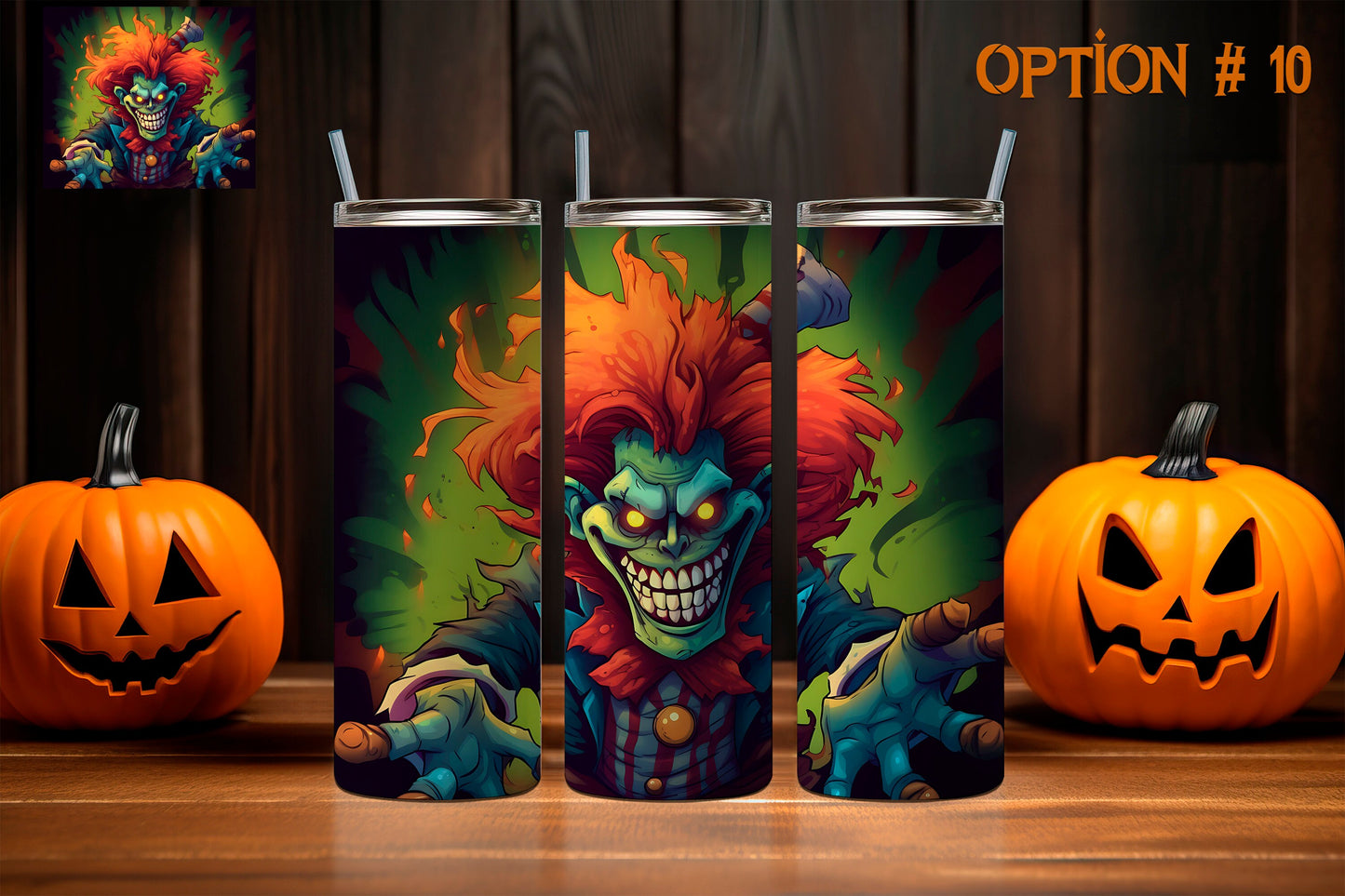 Creepy Clown Halloween Tumbler