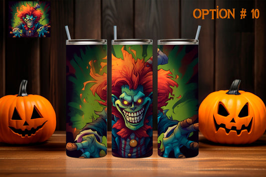 Creepy Clown Halloween Tumbler