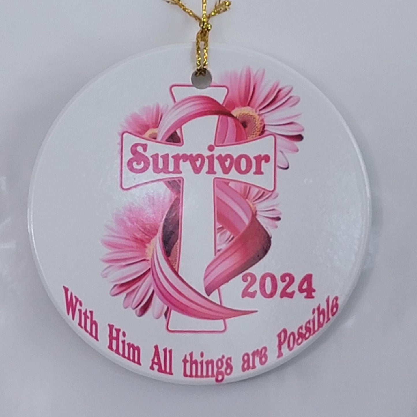 Breast Cancer Survivor Gift Ornaments- Cancer Survivor Gift Ornament- I survived Cancer Gift- I survived Cancer Patient Gift- Cancer Warrior