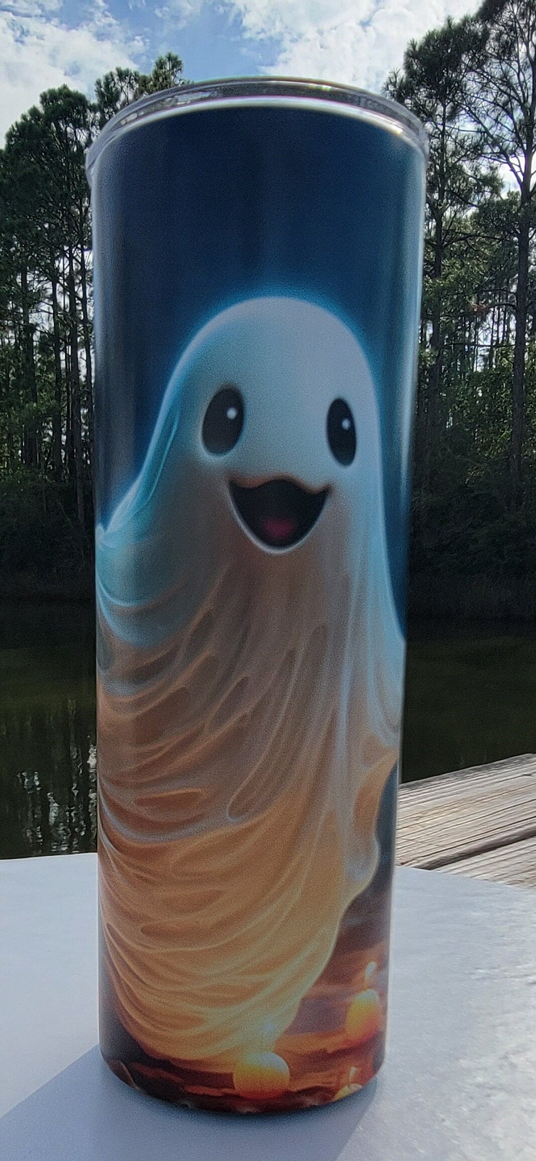 Cute Ghost 20oz. Tumbler Glow in the Dark