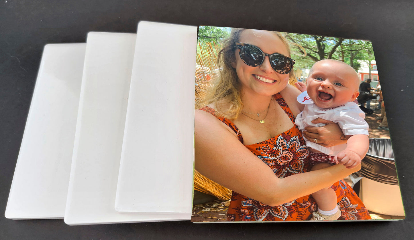 Custom Ceramic Photo Coasters - Personalized Photo Coasters - Unique Photo Coasters