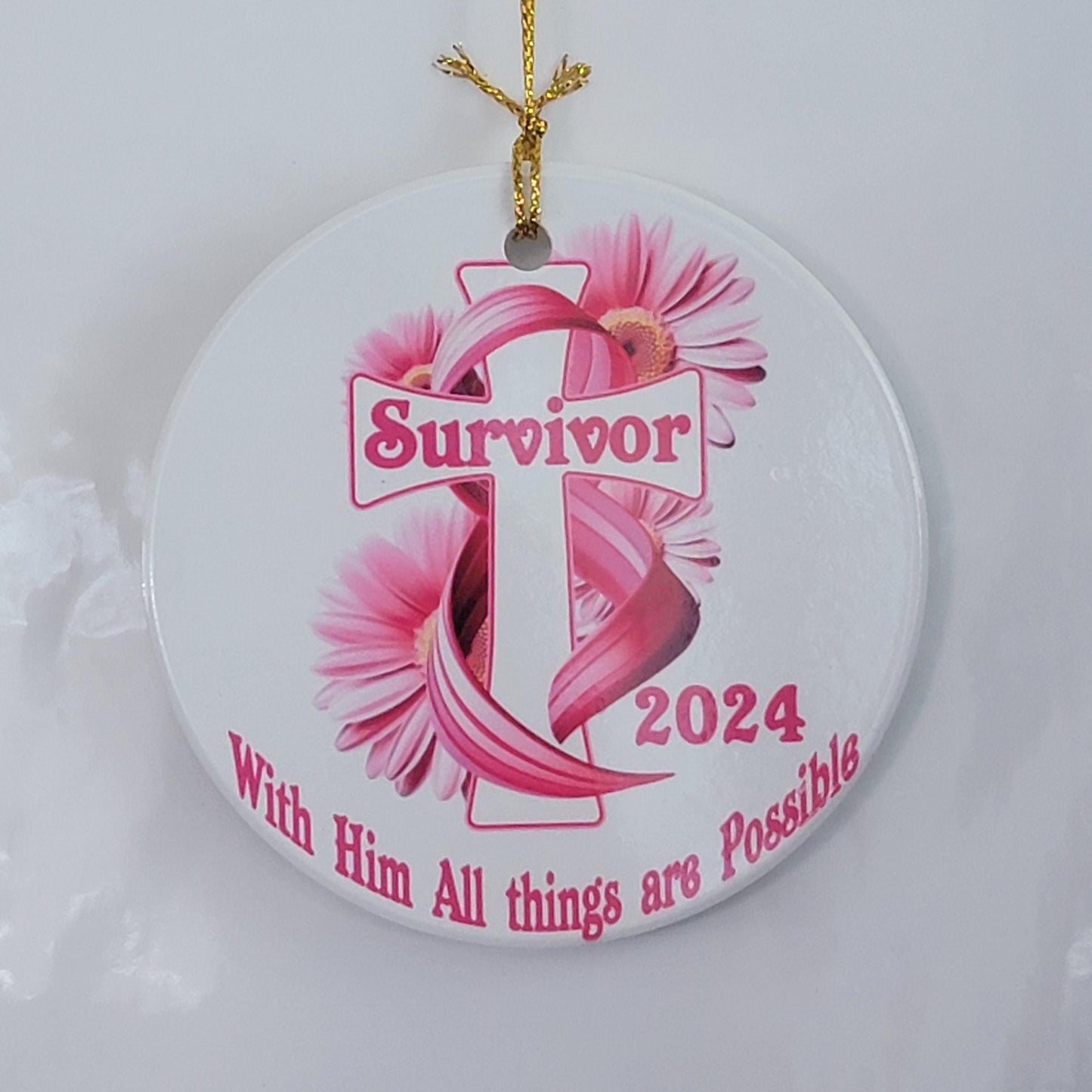 Breast Cancer Survivor Gift Ornaments- Cancer Survivor Gift Ornament- I survived Cancer Gift- I survived Cancer Patient Gift- Cancer Warrior