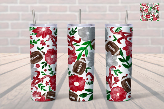 Floral University of Alabama 20 oz. tumbler