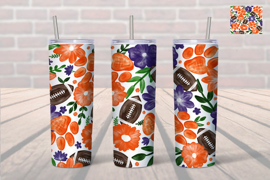 Floral Clemson Tigers 20 oz.Tumbler