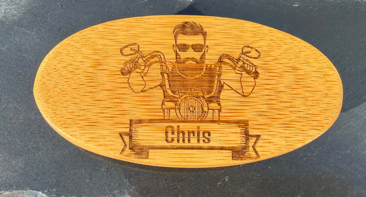 Custom engraved beard brush
