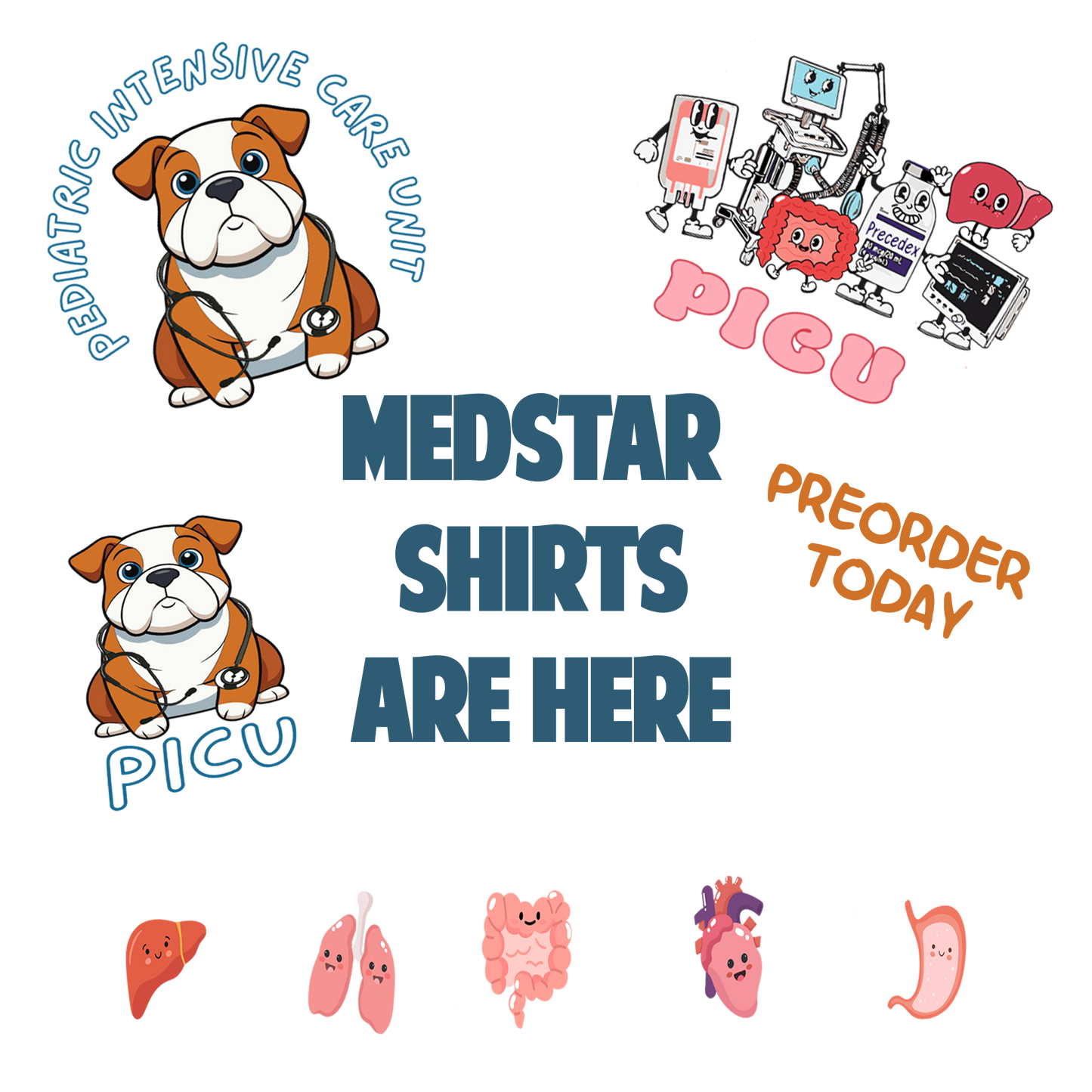 PICU Custom MedStar Georgetown  Hospital PICU Shirts