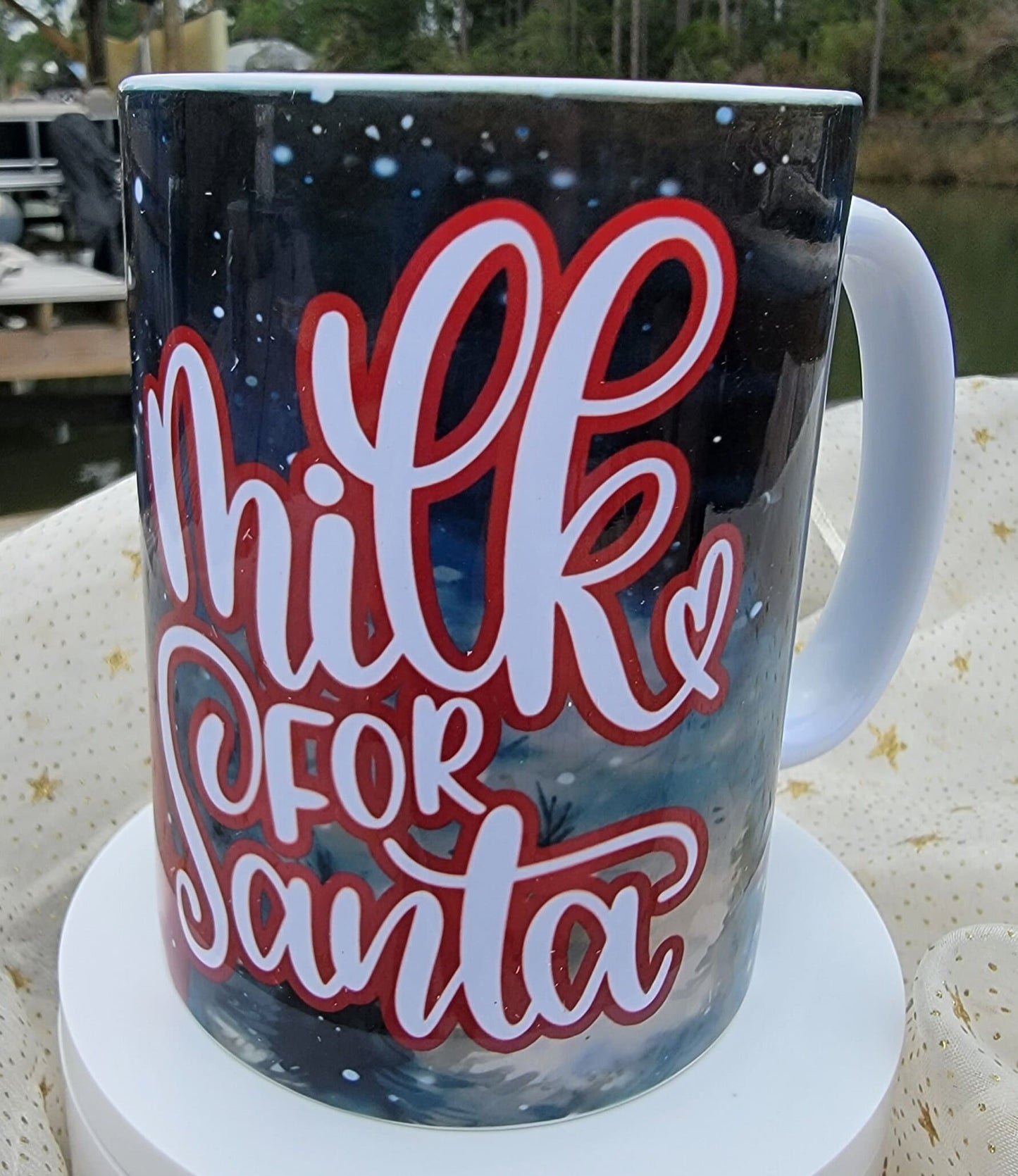 Milk and Cookies for Santa- Customized Mug and Cookie Serving Board