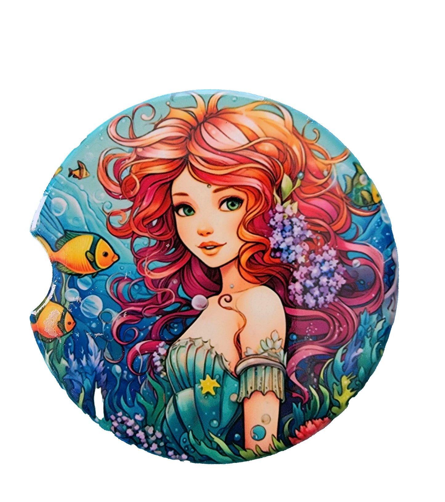 Mermaid Ceramic Car Coasters- Car Coaster Gifts