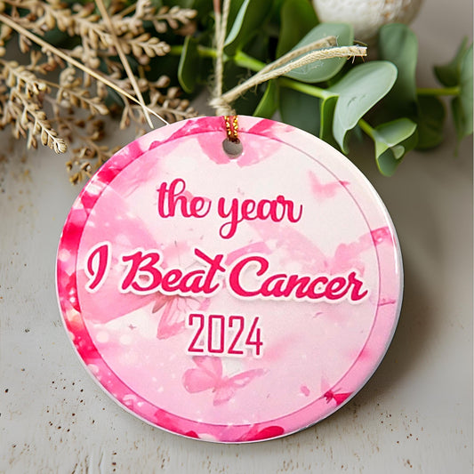 Breast Cancer Survivor Gift Ornaments- Cancer Survivor Gift Ornament- I survived Cancer Gift- I survived Cancer Patient Gift- Cancer Warrior