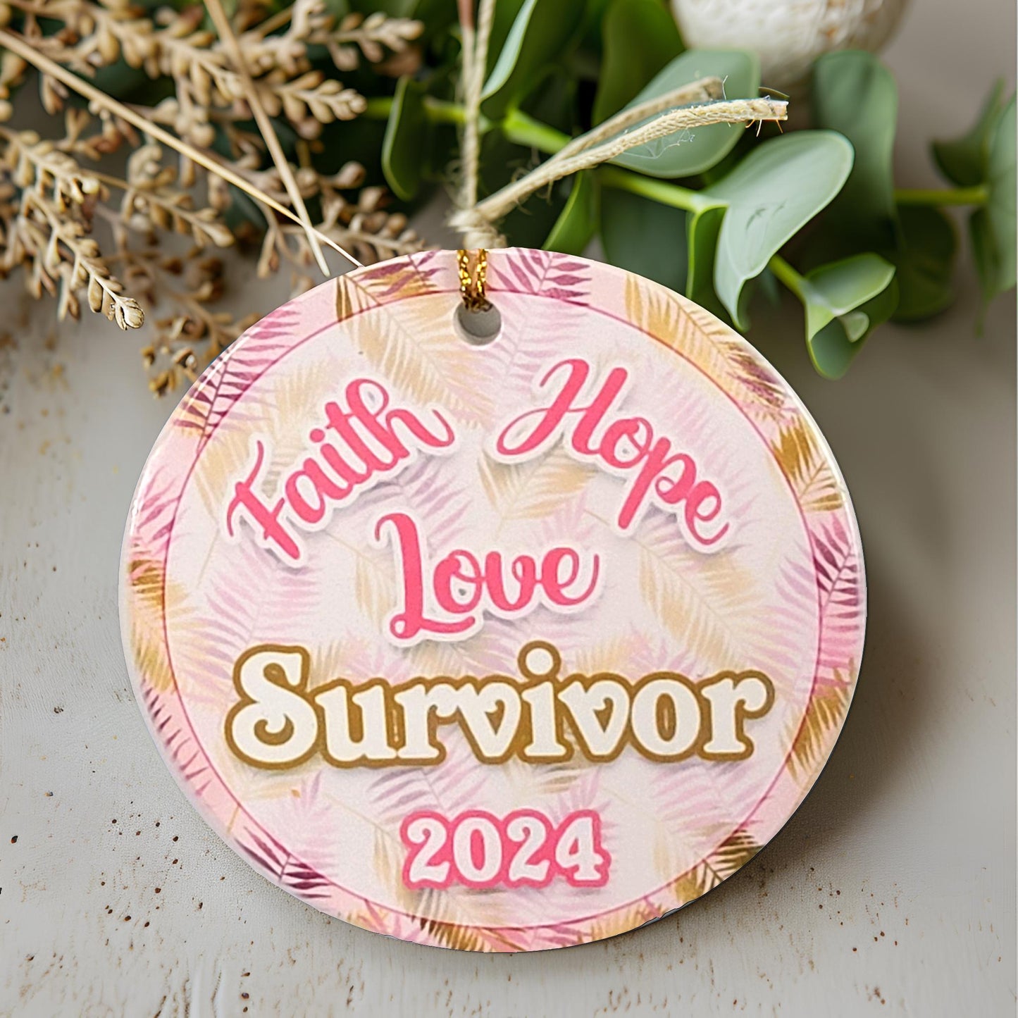 Breast Cancer Survivor Gift Ornaments- Cancer Survivor Gift Ornament- I survived Cancer Gift- I survived Cancer Patient Gift- Cancer Warrior