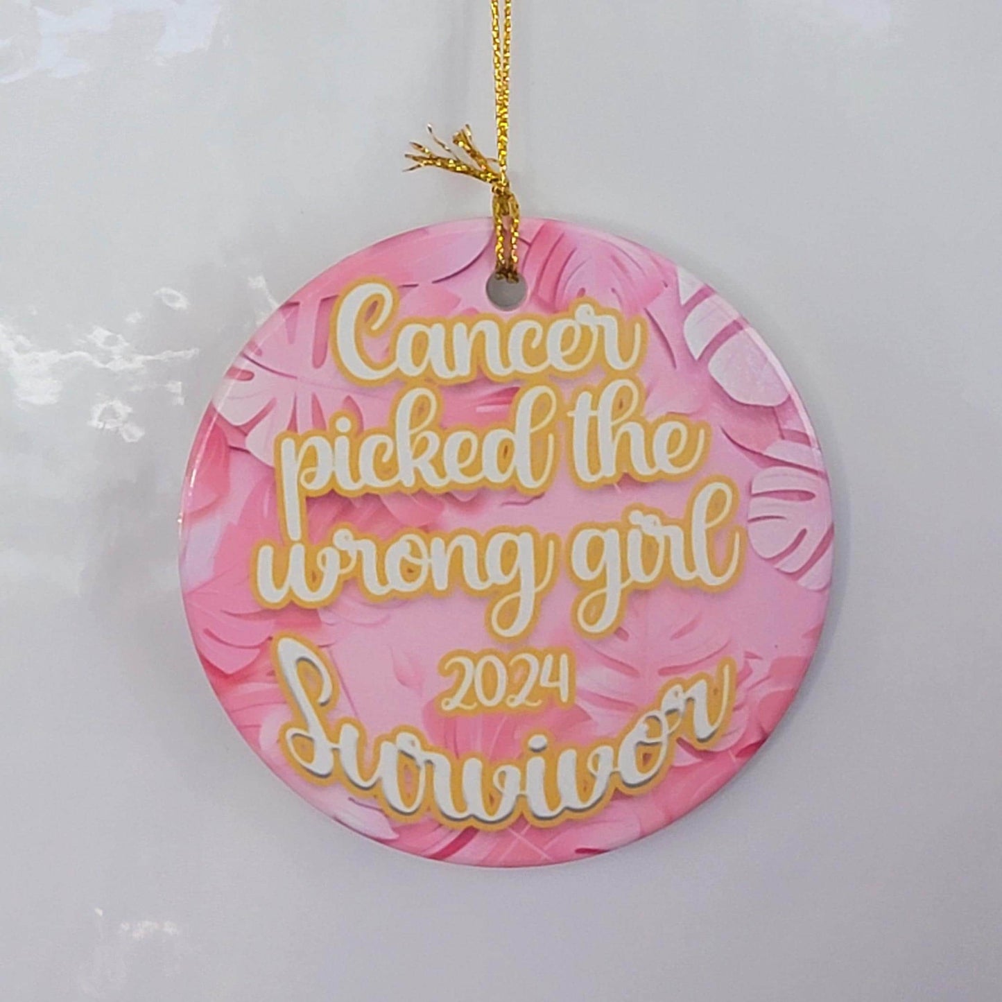 Breast Cancer Survivor Gift Ornaments- Cancer Survivor Gift Ornament- I survived Cancer Gift- I survived Cancer Patient Gift- Cancer Warrior