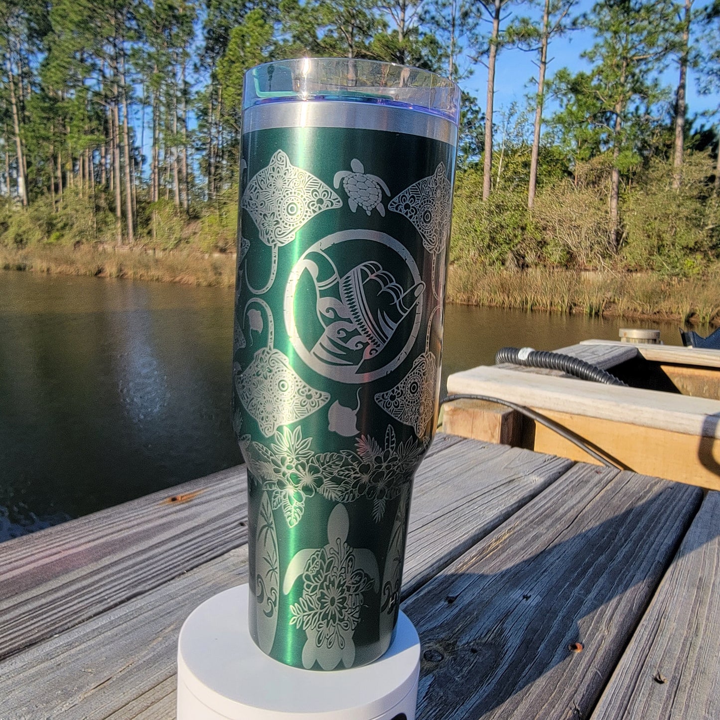 Shaka Surfing Laser Engraved Full Wrap for 40oz Tumbler, Surfing Digital Download, Shaka Surfing SVG, Sea Turtle SVG