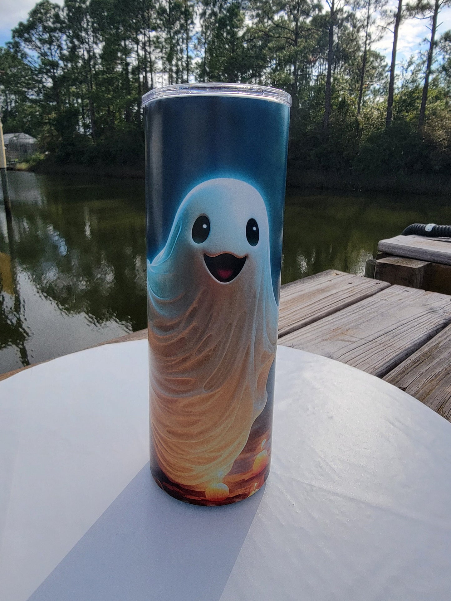 Cute Ghost 20oz. Tumbler Glow in the Dark