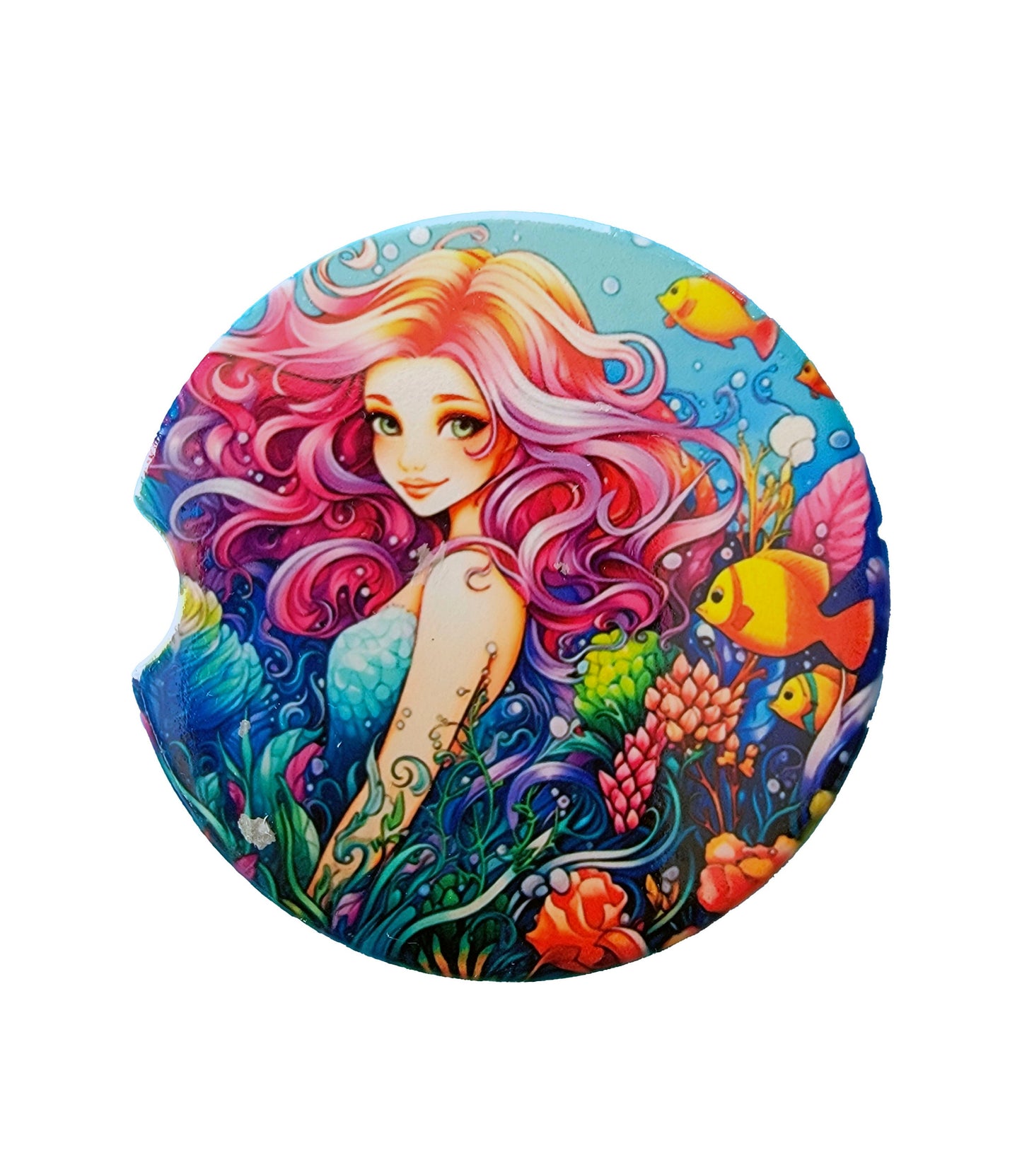 Mermaid Ceramic Car Coasters- Car Coaster Gifts