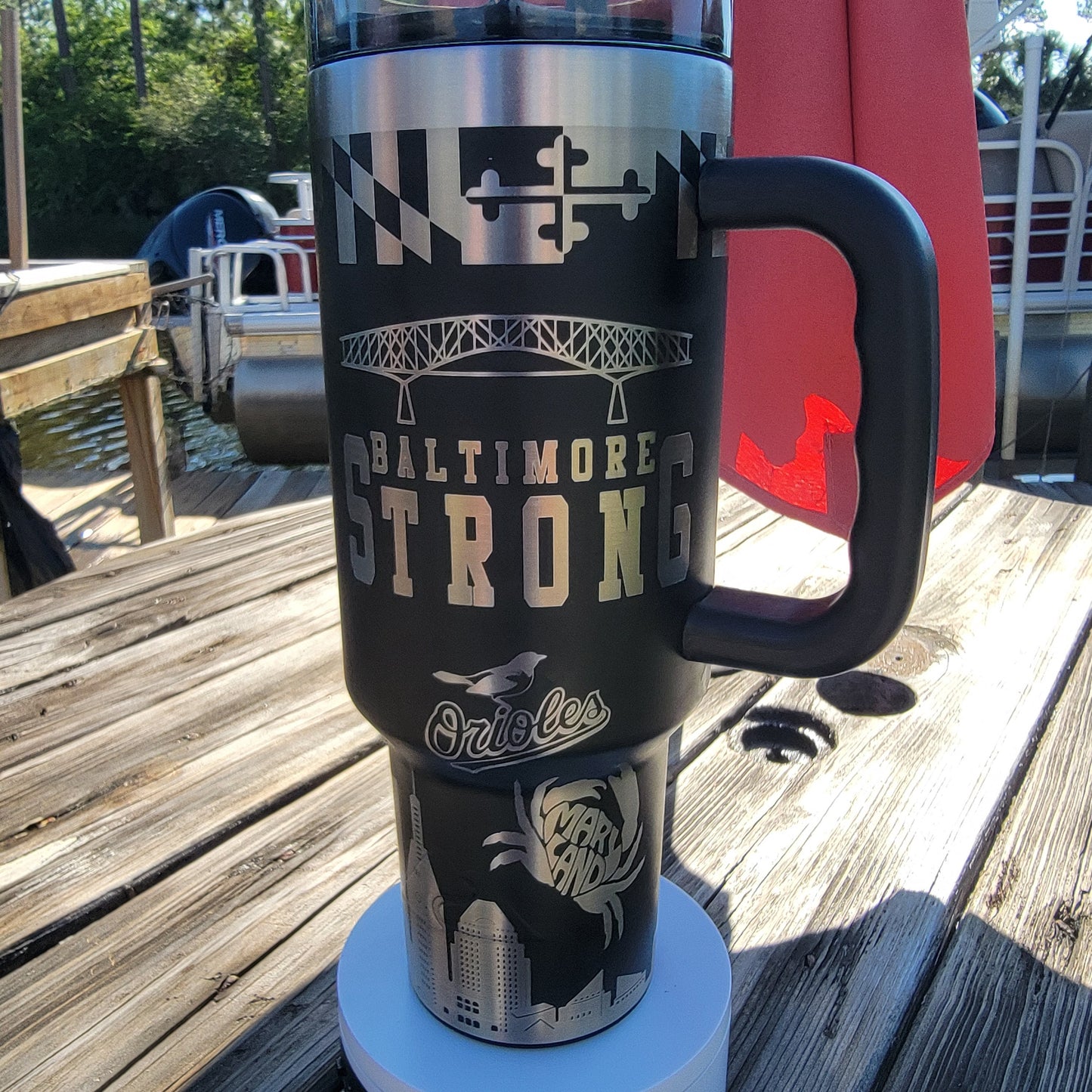 Baltimore Strong 40 oz. Tumbler- Baltimore 40 oz. Tumbler- Baltimore Maryland- Francis Scott Key Bridge- Baltimore Birds