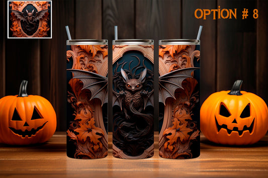 Creepy 3D Bat Halloween Tumbler