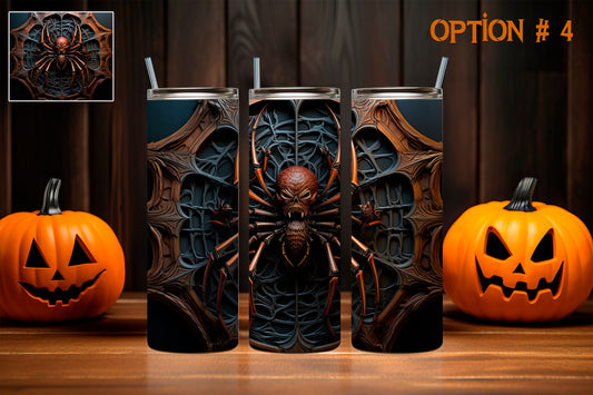 Frightful Spider Halloween Tumblers