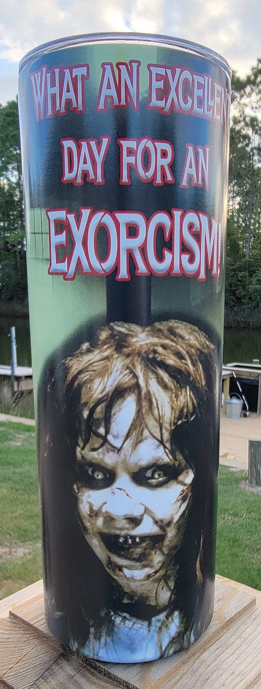 Exorcist Inspired 20oz. Tumbler Glow in the Dark