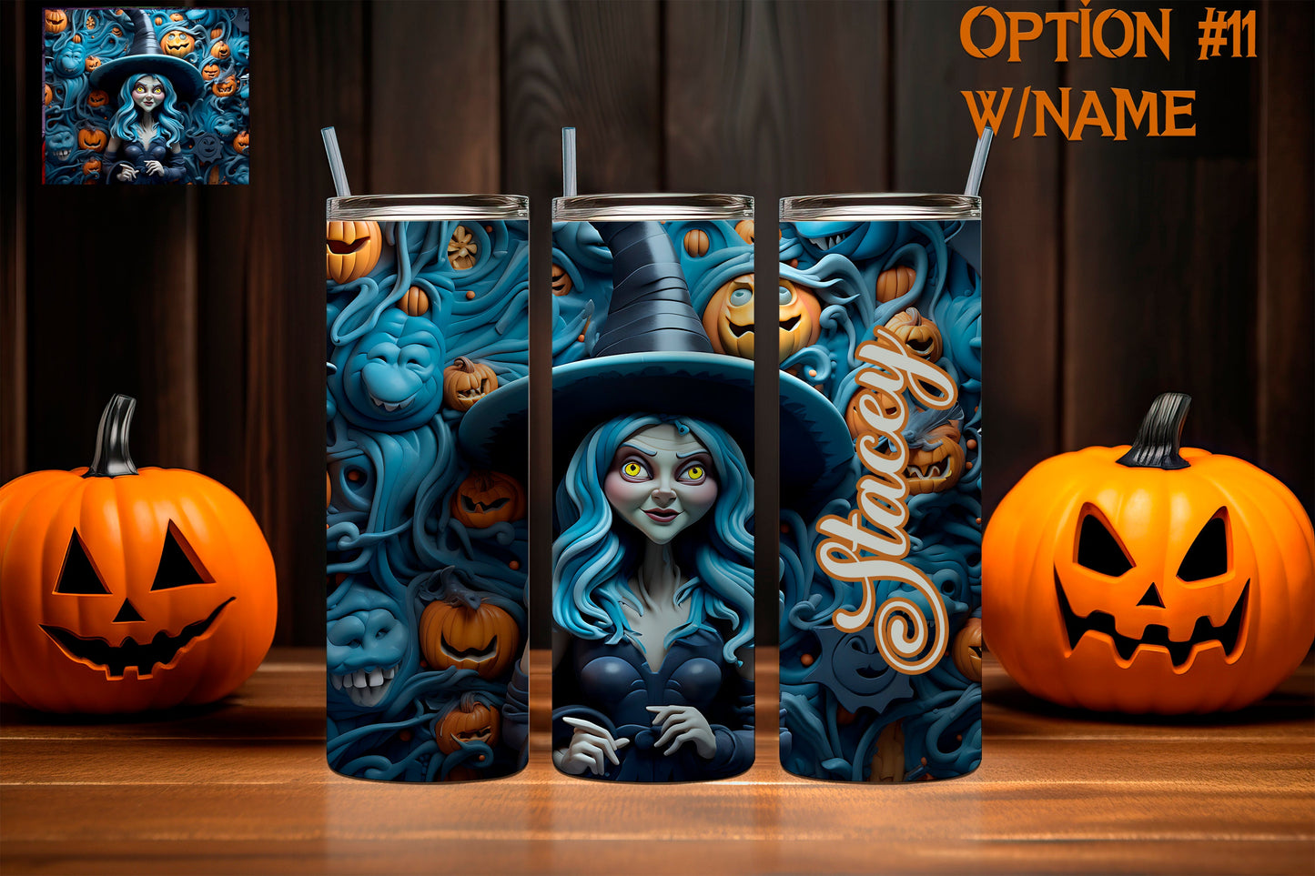 Spooky Witch Halloween Tumbler